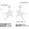 Textured Star / Steel-tone / Earrings