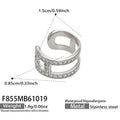 Rhinestone Ear Cuff / Steel-tone / Earrings