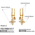 Flower CZ / Gold-tone / Earrings