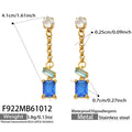 Blue Zircon / Earrings