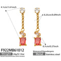 Red Zircon / Earrings