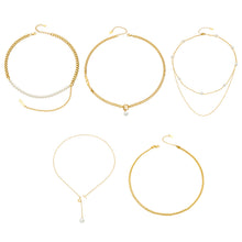 MiduoduoJewelry faux pearl and layered necklace collection with toggle, Y-shaped and geometric gold designs
