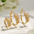 316L Stainless Steel 18K PVD Gold Feather Ring
