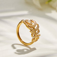 316L Stainless Steel 18K PVD Gold Feather Ring made with 316L stainless steel and 18K PVD gold finish for wholesale jewelry buyers - image 5