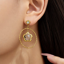 316L Stainless Steel 18K PVD Gold Five Petal Flower Dangle Earrings made with 316L stainless steel and 18K PVD gold finish for wholesale jewelry buyers - image 4