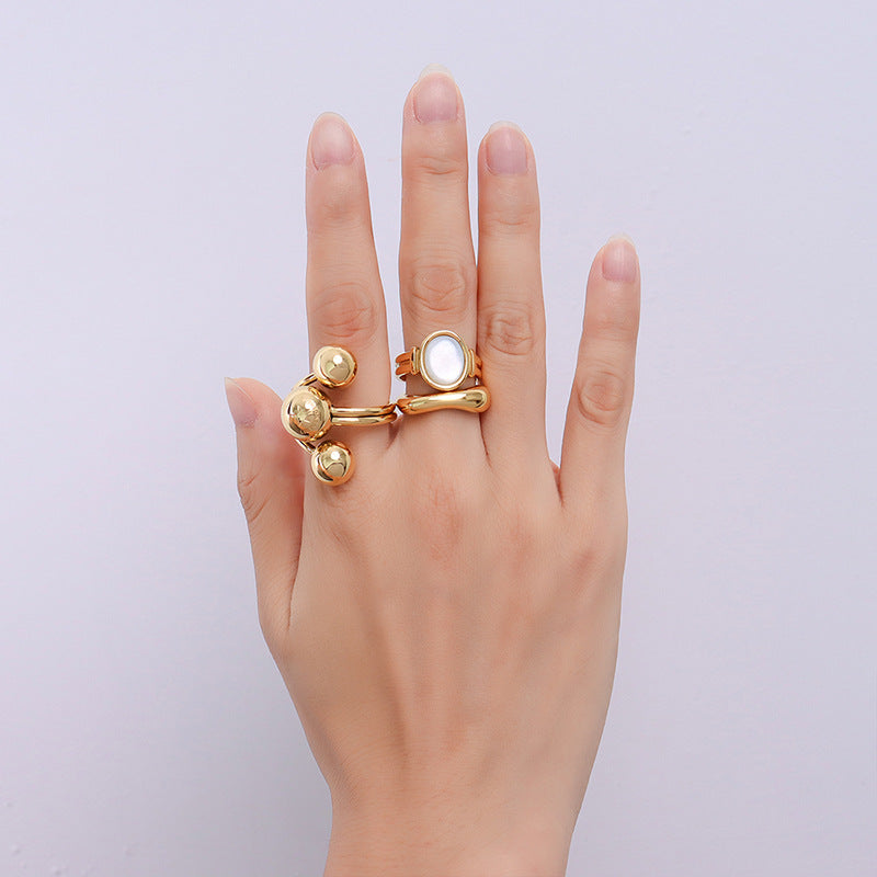 316L Stainless Steel 18K PVD Gold Five-Pointed Star Ring made with 316L stainless steel and 18K PVD gold finish for wholesale jewelry buyers - image 4