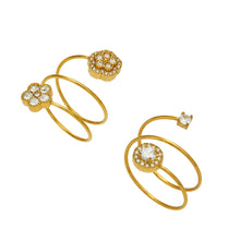 316L Stainless Steel 18K PVD Gold Flower Zircon Ring made with 316L stainless steel and 18K PVD gold finish for wholesale jewelry buyers - image 15