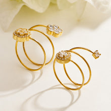316L Stainless Steel 18K PVD Gold Flower Zircon Ring made with 316L stainless steel and 18K PVD gold finish for wholesale jewelry buyers - image 4