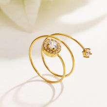 316L Stainless Steel 18K PVD Gold Flower Zircon Ring made with 316L stainless steel and 18K PVD gold finish for wholesale jewelry buyers - image 6