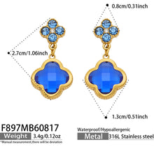 Stylish women's earrings with glass stones