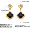 Gold‑Black Glass Crystal / Earrings
