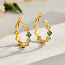 316L Stainless Steel 18K PVD Gold Four-Leaf Clover Earrings made with 316L stainless steel and 18K PVD gold finish for wholesale jewelry buyers - image 8