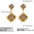 Gold‑Light Coffee Glass Crystal / Earrings