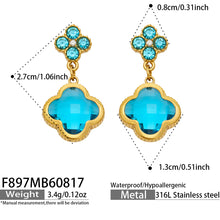 316L Stainless Steel 18K PVD Gold Four Leaf Clover Earrings made with 316L stainless steel and 18K PVD gold finish for wholesale jewelry buyers - image 9