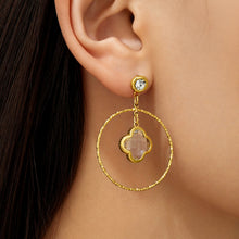 316L Stainless Steel 18K PVD Gold Four Leaf Flower Earrings made with 316L stainless steel and 18K PVD gold finish for wholesale jewelry buyers - image 11