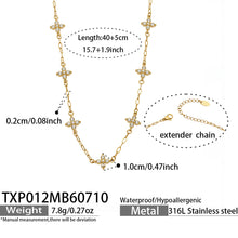 316L Stainless Steel 18K PVD Gold Four-Leaf Flower Y-Necklace made with 316L stainless steel and 18K PVD gold finish for wholesale jewelry buyers - image 11