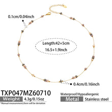 316L Stainless Steel 18K PVD Gold Four-Leaf Flower Y-Necklace made with 316L stainless steel and 18K PVD gold finish for wholesale jewelry buyers - image 12