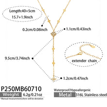 316L Stainless Steel 18K PVD Gold Four-Leaf Flower Y-Necklace made with 316L stainless steel and 18K PVD gold finish for wholesale jewelry buyers - image 6
