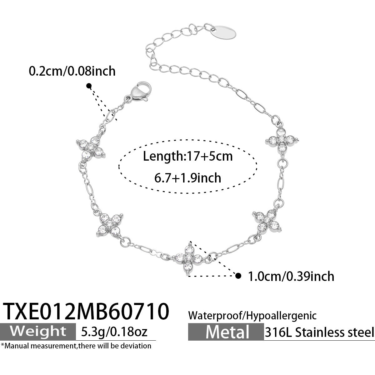 316L Stainless Steel 18K PVD Gold Four-Leaf Flower Y-Necklace made with 316L stainless steel and 18K PVD gold finish for wholesale jewelry buyers - image 7