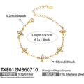 Gold Flower Zircon Bracelet 17+5cm