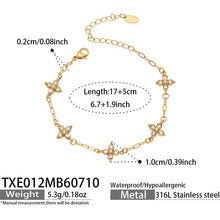 316L Stainless Steel 18K PVD Gold Four-Leaf Flower Y-Necklace made with 316L stainless steel and 18K PVD gold finish for wholesale jewelry buyers - image 8