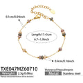 Natural Stone Bead Bracelet 17+5cm