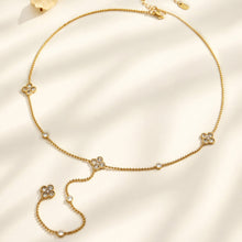 316L Stainless Steel 18K PVD Gold Four-Leaf Pendant Necklace made with 316L stainless steel and 18K PVD gold finish for wholesale jewelry buyers - image 3