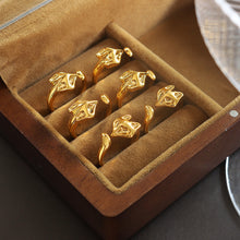 316L Stainless Steel 18K PVD Gold Fox Open Ring made with 316L stainless steel and 18K PVD gold finish for wholesale jewelry buyers - image 3