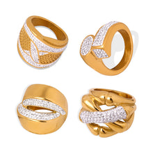 316L Stainless Steel 18K PVD Gold Geometric Adjustable Ring made with 316L stainless steel and 18K PVD gold finish for wholesale jewelry buyers - image 5