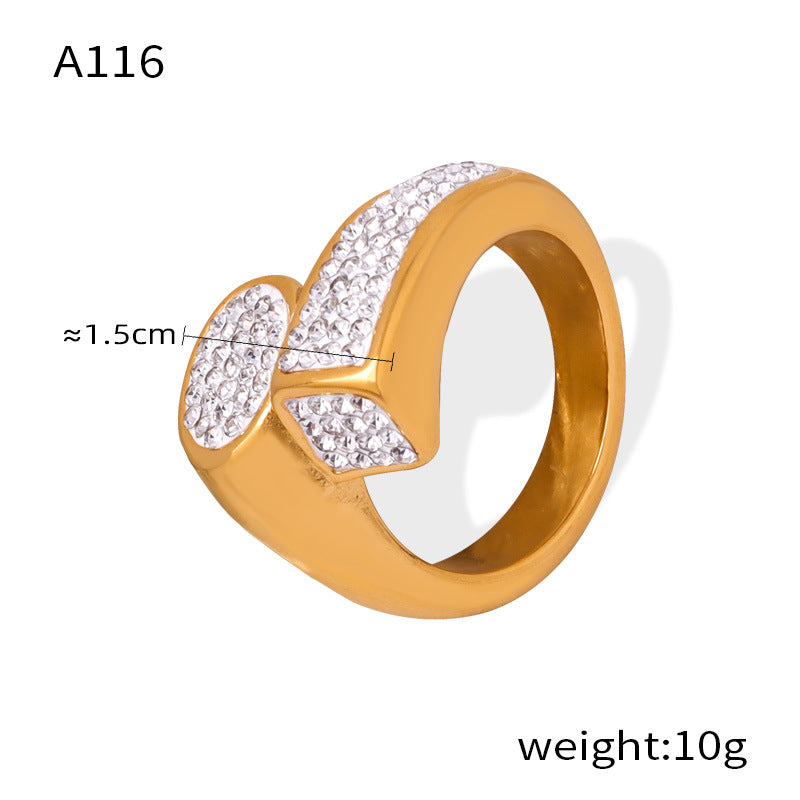 316L Stainless Steel 18K PVD Gold Geometric Adjustable Ring made with 316L stainless steel and 18K PVD gold finish for wholesale jewelry buyers - image 7
