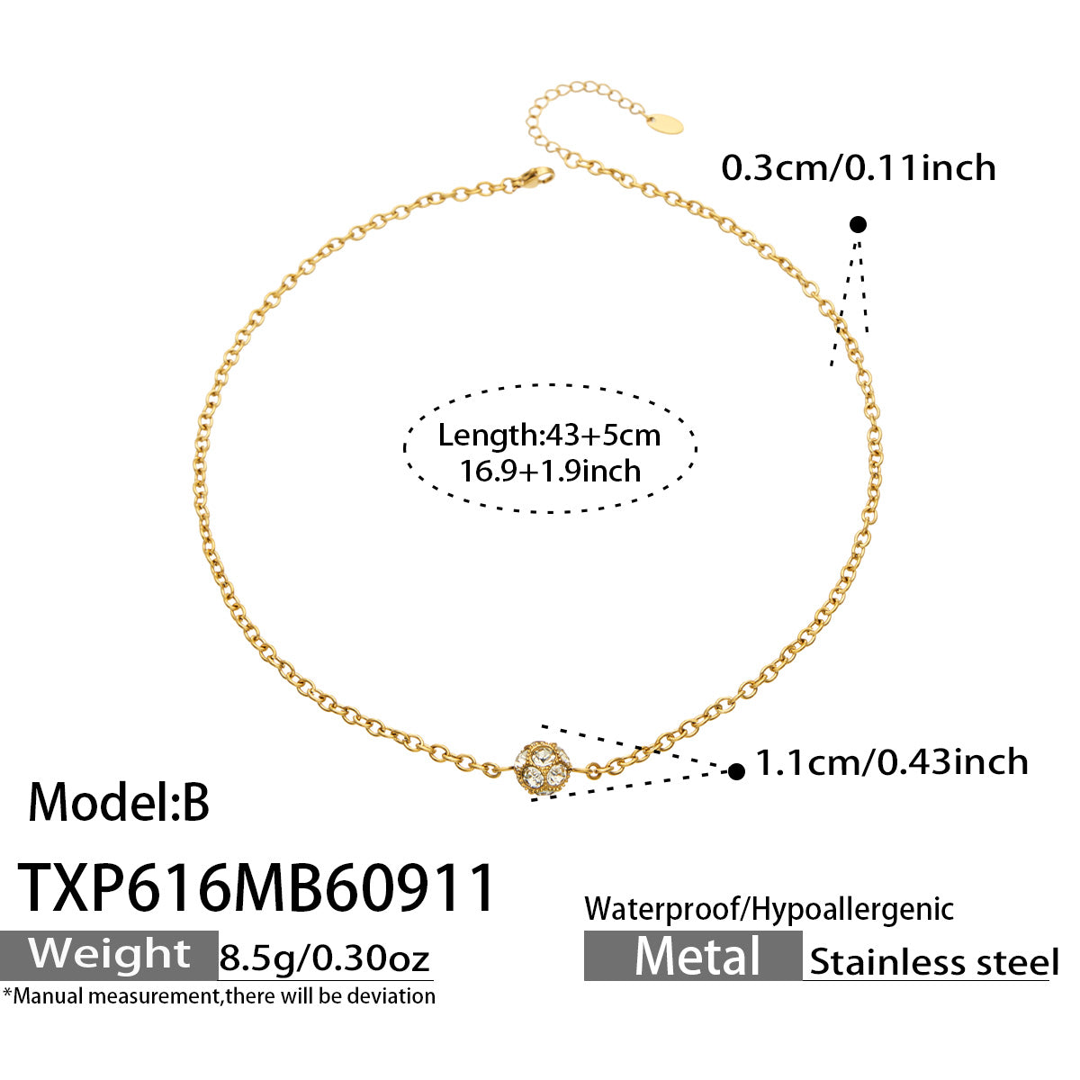 316L Stainless Steel 18K PVD Gold Geometric Ball Bracelet made with 316L stainless steel and 18K PVD gold finish for wholesale jewelry buyers - image 26