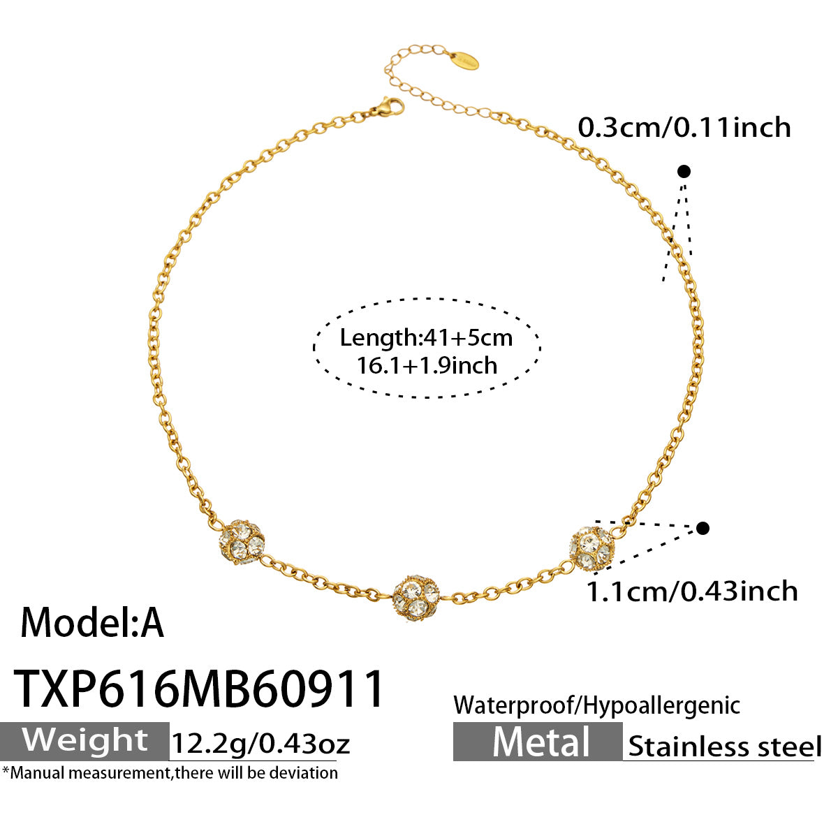 316L Stainless Steel 18K PVD Gold Geometric Ball Bracelet made with 316L stainless steel and 18K PVD gold finish for wholesale jewelry buyers - image 28