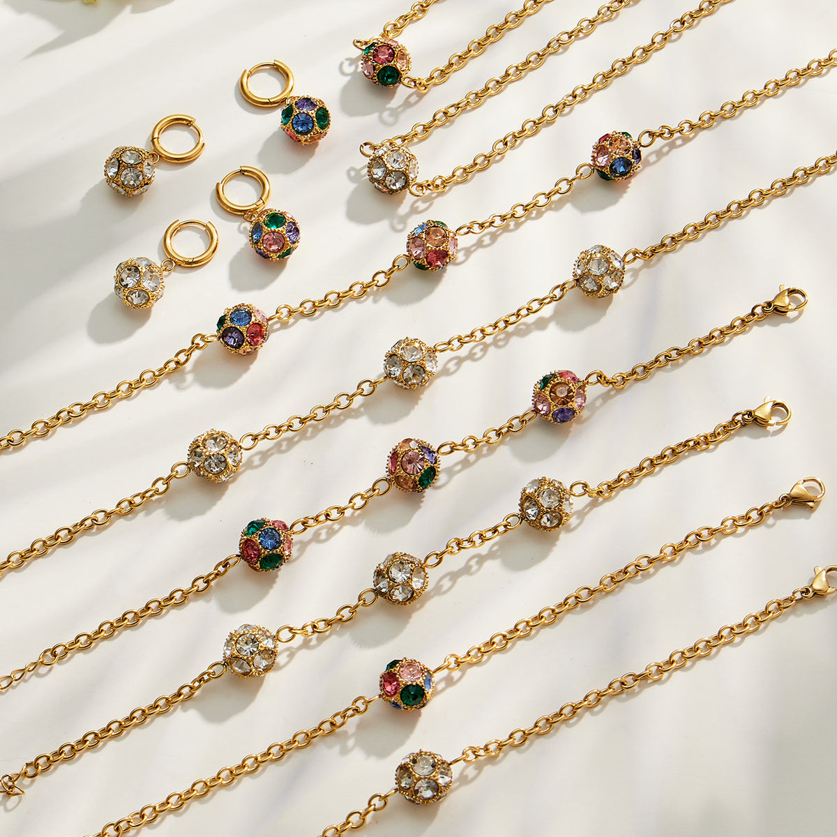 316L Stainless Steel 18K PVD Gold Geometric Ball Bracelet made with 316L stainless steel and 18K PVD gold finish for wholesale jewelry buyers - image 6