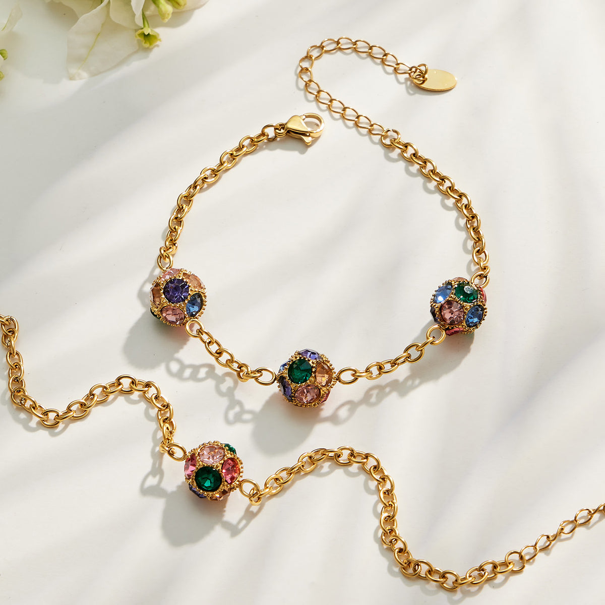 316L Stainless Steel 18K PVD Gold Geometric Ball Bracelet made with 316L stainless steel and 18K PVD gold finish for wholesale jewelry buyers - image 7