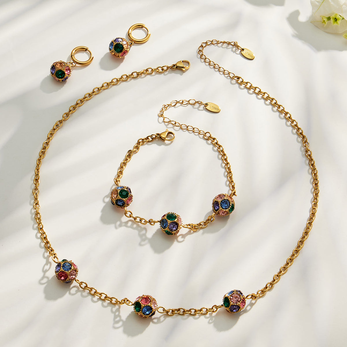 316L Stainless Steel 18K PVD Gold Geometric Ball Bracelet made with 316L stainless steel and 18K PVD gold finish for wholesale jewelry buyers - image 9