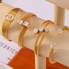 316L Stainless Steel 18K PVD Gold Geometric Bangle Bracelet made with 316L stainless steel and 18K PVD gold finish for wholesale jewelry buyers - image 10
