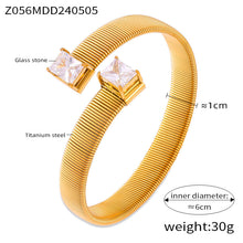 316L Stainless Steel 18K PVD Gold Geometric Bangle Bracelet made with 316L stainless steel and 18K PVD gold finish for wholesale jewelry buyers - image 8
