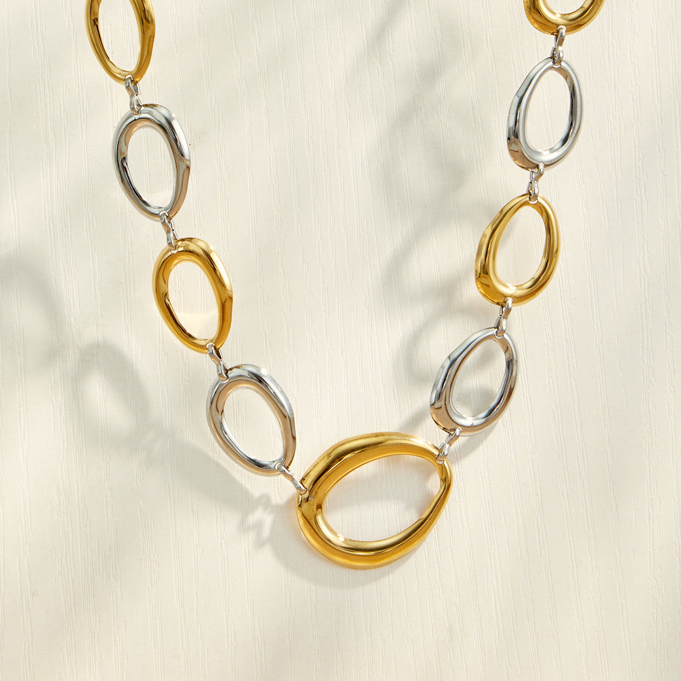 316L Stainless Steel 18K PVD Gold Geometric Chain Bracelet made with 316L stainless steel and 18K PVD gold finish for wholesale jewelry buyers - image 14