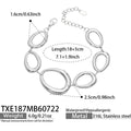 Bracelet / Open Oval Link - Steel / 5cm