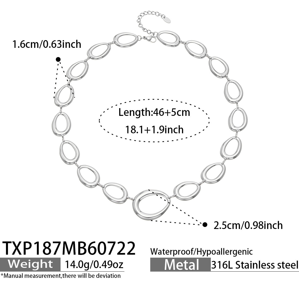 316L Stainless Steel 18K PVD Gold Geometric Chain Bracelet made with 316L stainless steel and 18K PVD gold finish for wholesale jewelry buyers - image 9