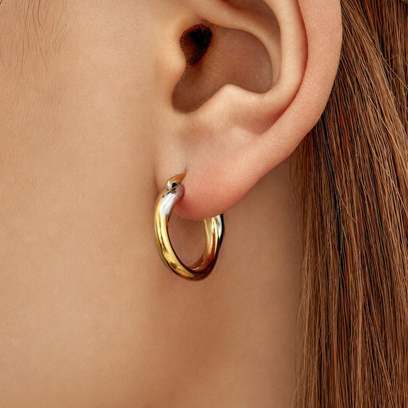 316L Stainless Steel 18K PVD Gold Geometric Design Earrings made with 316L stainless steel and 18K PVD gold finish for wholesale jewelry buyers - image 8