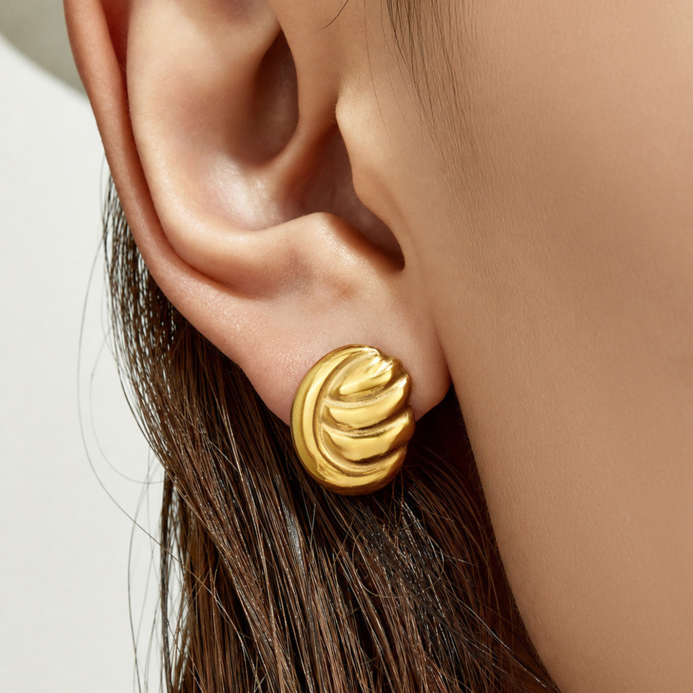 316L Stainless Steel 18K PVD Gold Geometric Earrings made with 316L stainless steel and 18K PVD gold finish for wholesale jewelry buyers - image 12