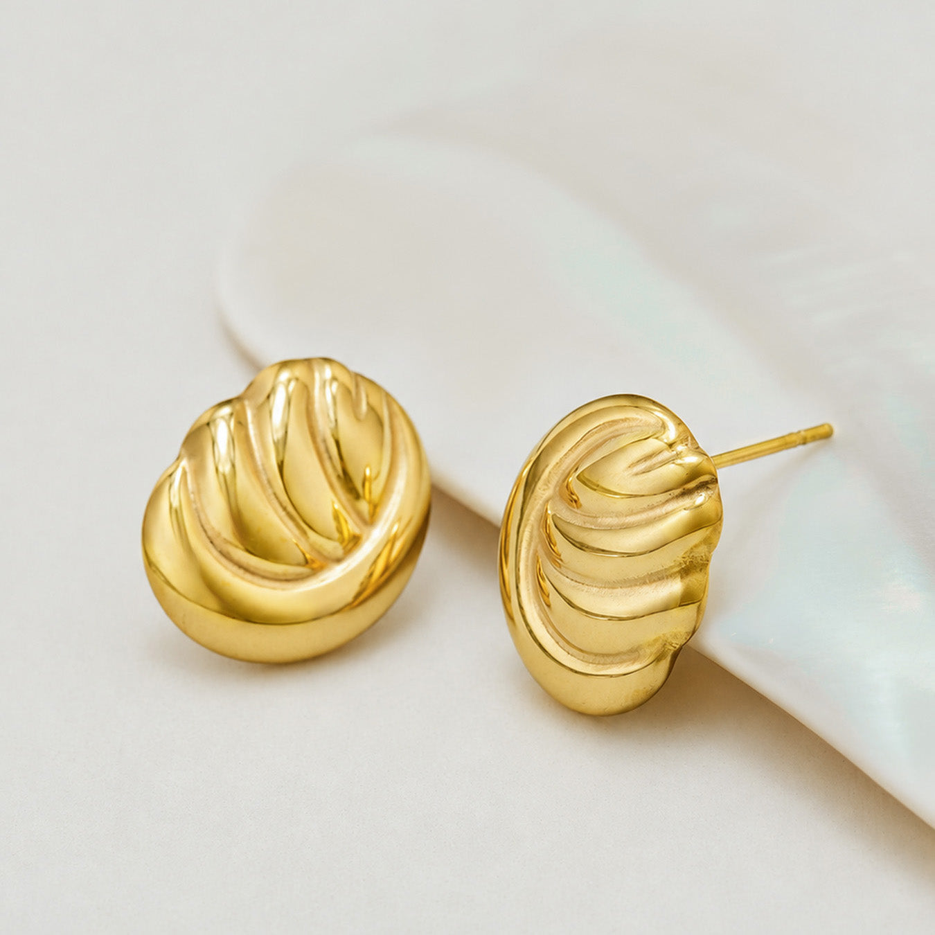 316L Stainless Steel 18K PVD Gold Geometric Earrings made with 316L stainless steel and 18K PVD gold finish for wholesale jewelry buyers - image 4