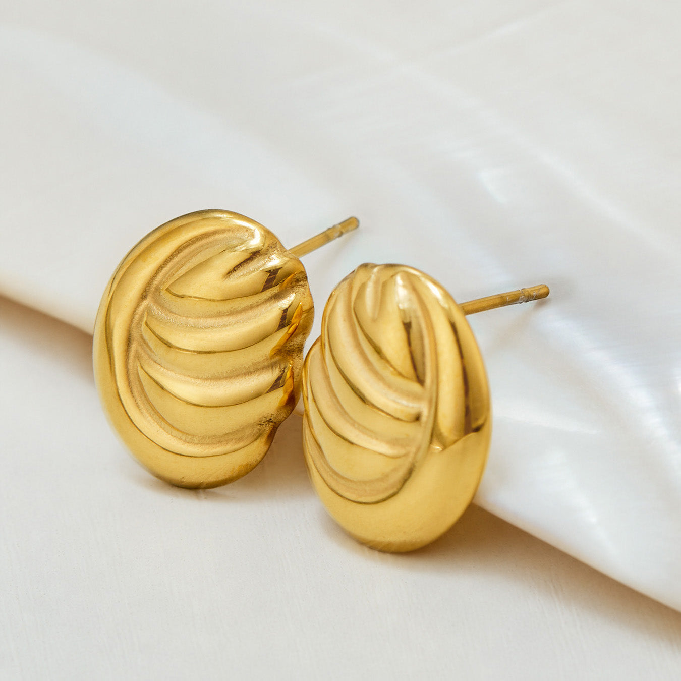316L Stainless Steel 18K PVD Gold Geometric Earrings made with 316L stainless steel and 18K PVD gold finish for wholesale jewelry buyers - image 5