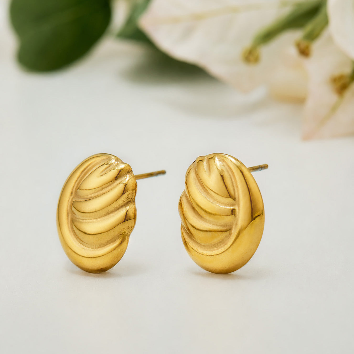 316L Stainless Steel 18K PVD Gold Geometric Earrings made with 316L stainless steel and 18K PVD gold finish for wholesale jewelry buyers - image 7