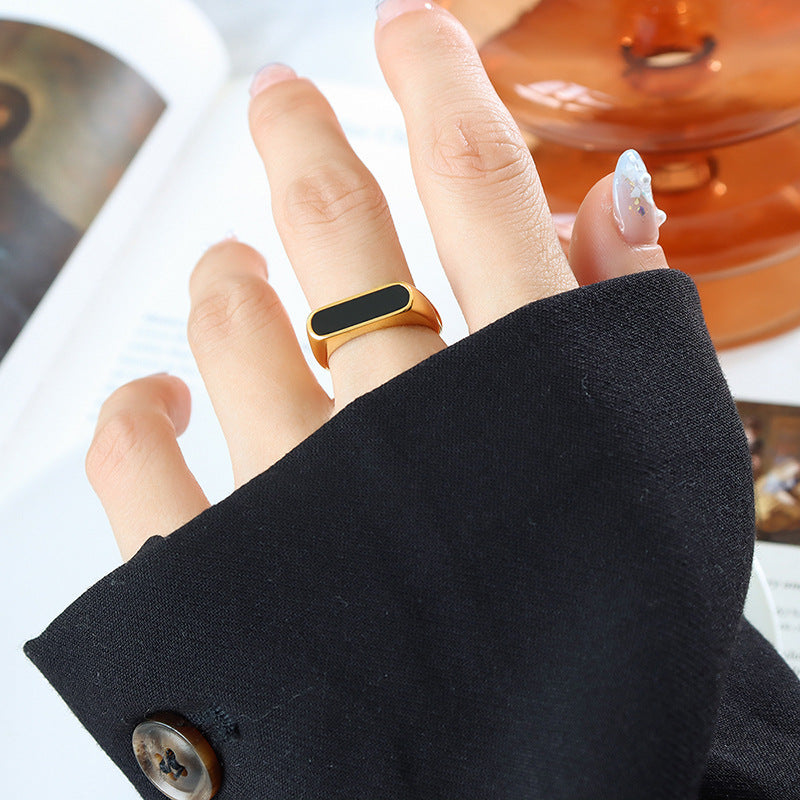 316L Stainless Steel 18K PVD Gold Geometric Element Ring made with 316L stainless steel and 18K PVD gold finish for wholesale jewelry buyers - image 4