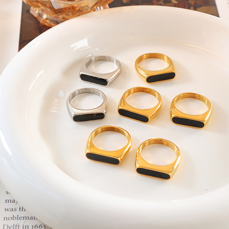 316L Stainless Steel 18K PVD Gold Geometric Element Ring made with 316L stainless steel and 18K PVD gold finish for wholesale jewelry buyers - image 5