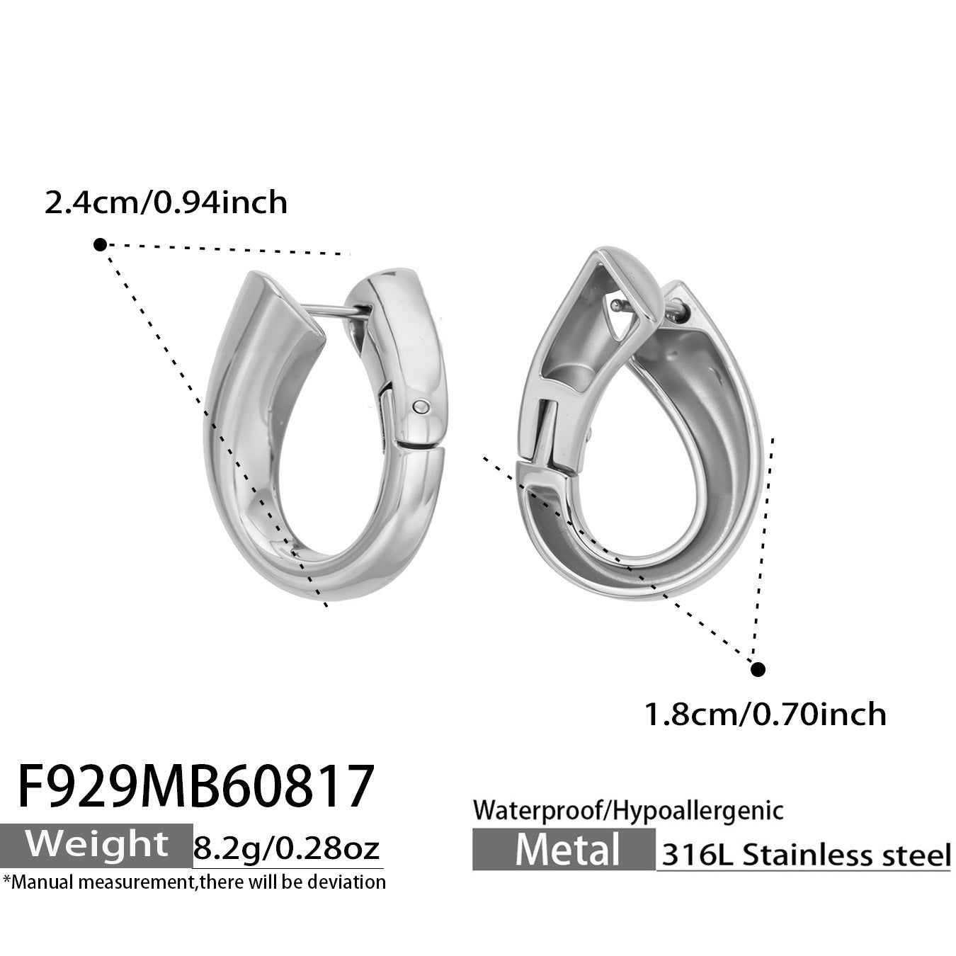 An elegant display of Geometric Hollow Waterdrop Gold Color Earrings