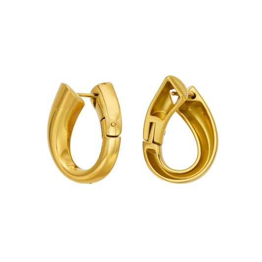316L Stainless Steel 18K PVD Gold Geometric Hollow Waterdrop Earrings made with 316L stainless steel and 18K PVD gold finish for wholesale jewelry buyers - image 3