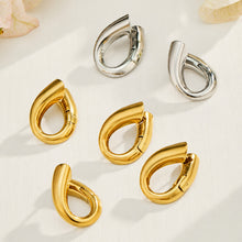 316L Stainless Steel 18K PVD Gold Geometric Hollow Waterdrop Earrings made with 316L stainless steel and 18K PVD gold finish for wholesale jewelry buyers - image 7